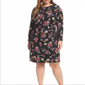 Eliza J Long Sleeve Floral Dress